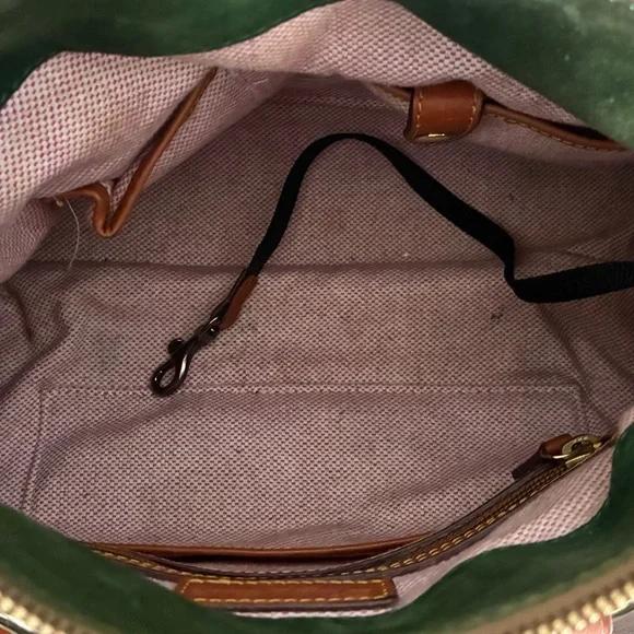 Dooney & Bourke Pebbled Florentine Satchel - Taupe & Chestnut - Picture 7 of 10